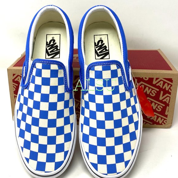 VANS Classic Slip-On Low Canvas Nebulas Blue Women Size VN0A4BV31GB - Picture 3 of 10